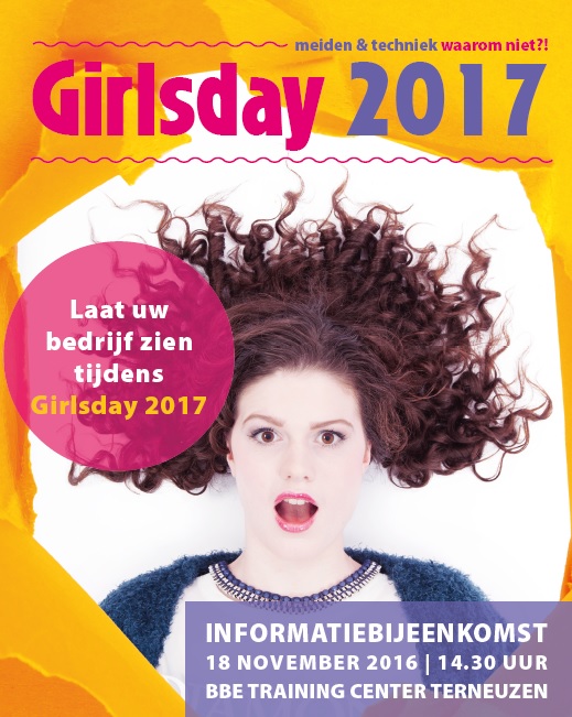 Girlsday 2017; informatiebijeenkomst 18 november